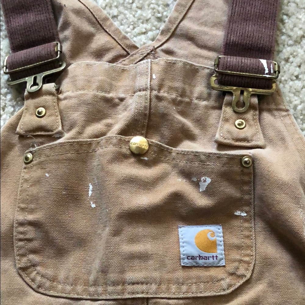 Carhartt Youth / Women’s Brown Heavy Duty Work Pants Overalls size 18-20 XL - Picture 2 of 4